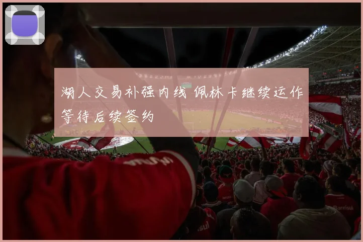 湖人交易补强内线 佩林卡继续运作等待后续签约